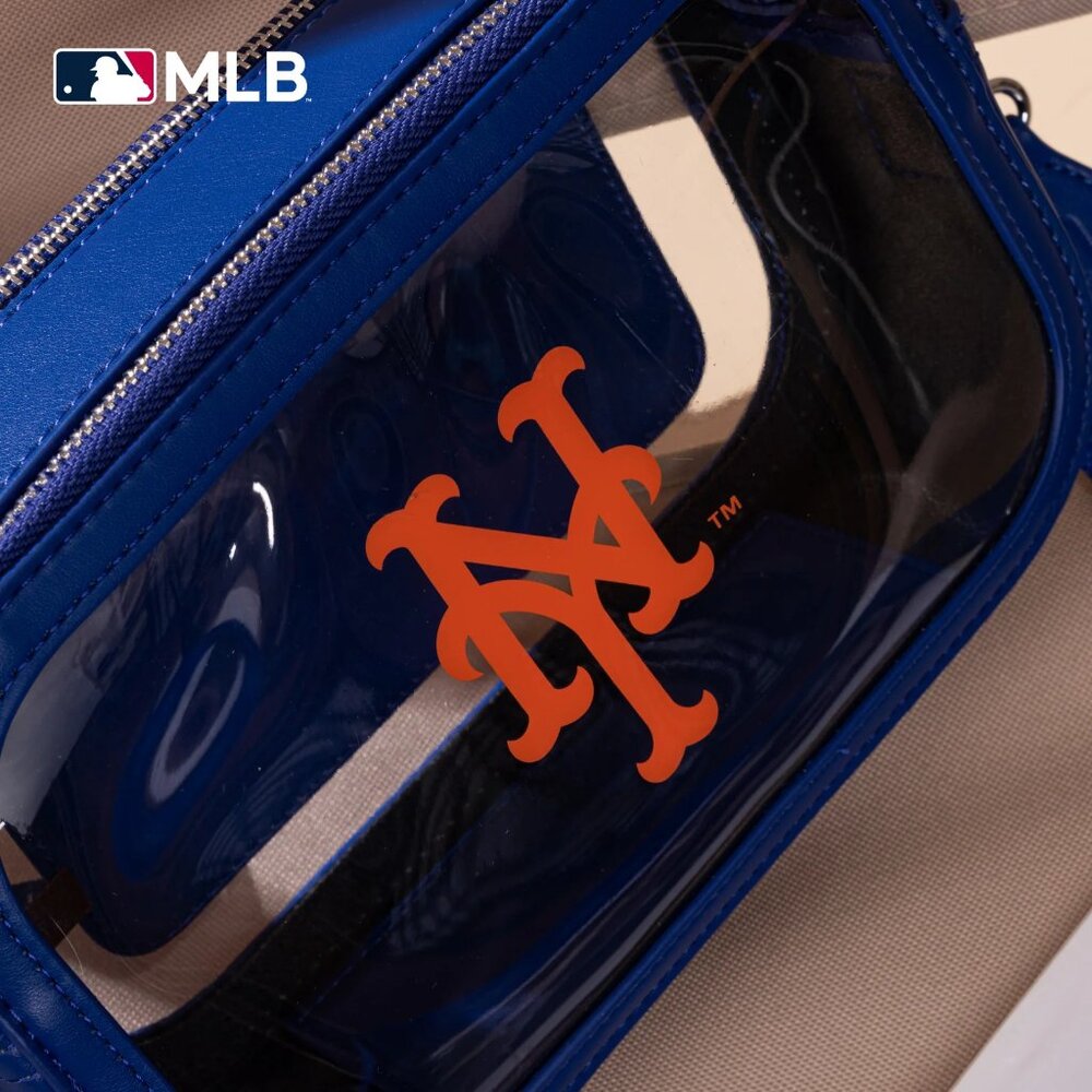 MLB New York Mets Team Clear Crossbody Bag/Stadium Bag - Picture 7 of 9
